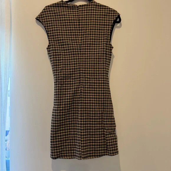 NWT Zara Belted Plaid Dress - Picture 4 of 5